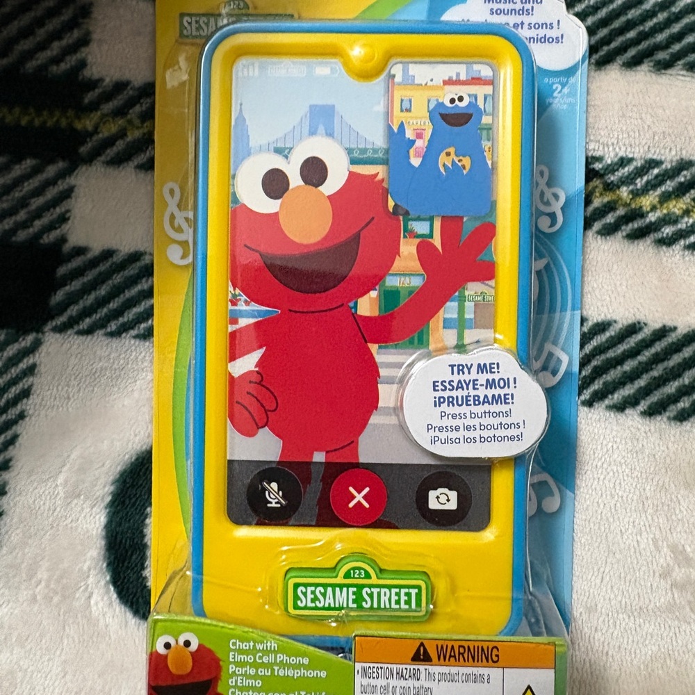 Nwt sesame Street Elmo Toy Phone - Yellow